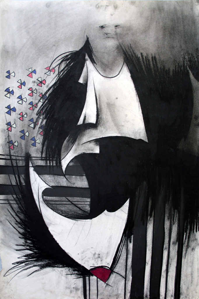 the Holy Ghost charcoal, crayon 26"x40"