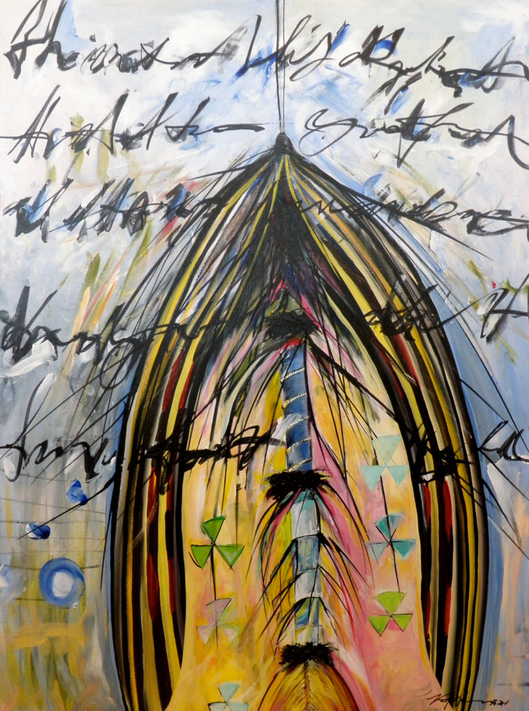 To Speak On Turbulence and Flow.VKS- 30"x40"